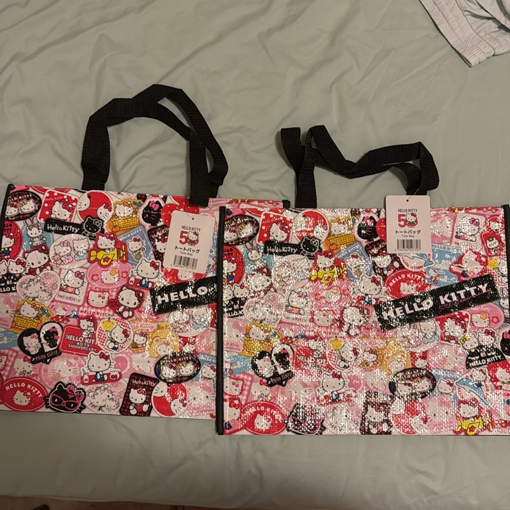 Two Hello Kitty eco tote bag
